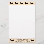 ダッチシュントのシルエット固定筆記用紙 便箋 (正面)