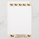 ダッチシュントのシルエット固定筆記用紙 便箋 (正面/裏面)