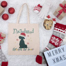 ダッチシュントのソーセージ犬のキャンバストトートバッグ、ドキシーバッグ