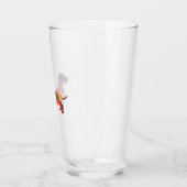 ダッチシュントのラフなコートされたジオシルエット数々の タンブラーグラス (左)