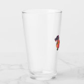 ダッチシュントのラフなコートされたジオシルエット数々の タンブラーグラス (右)