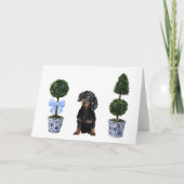 ダッチシュント子犬の水色 カード (正面)