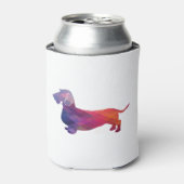 ダッチシュント粗いコーティングされたジオシルエットパープル 缶クーラー (缶正面)