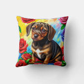 ダッチシュントpug子犬カラフル枕 クッション (裏面)