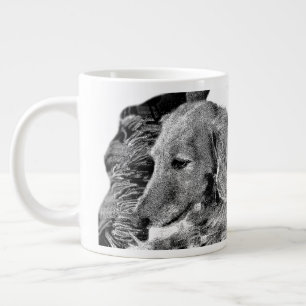 ダッチハウンドの肖像マグカップ ジャンボコーヒーマグカップ