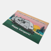 ダッチメンコディアック28SBHトレーラデザインハッピーキャンパー ドアマット (アングル)