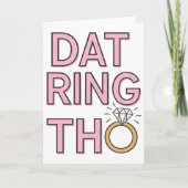 ダットリングや輪トおもしろいオ結婚の婚約結婚 カード (正面)