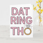 ダットリングや輪トおもしろいオ結婚の婚約結婚 カード (黄色い花)