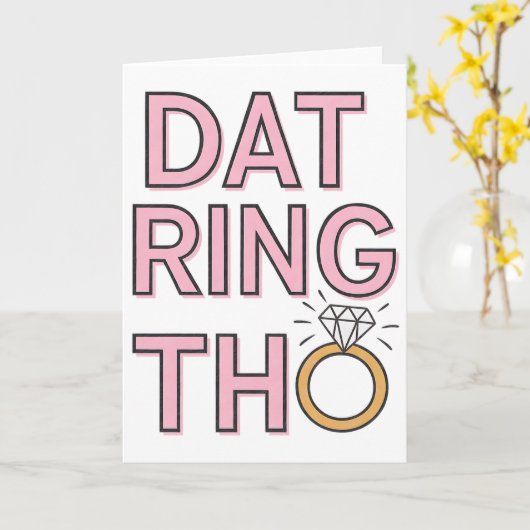 ダットリングや輪トおもしろいオ結婚の婚約結婚 カード (黄色い花)