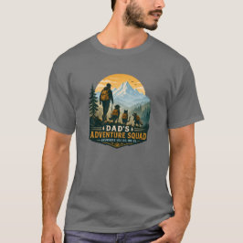 ダッドの冒険隊 レトロマウンテンハイキングギフト Tシャツ