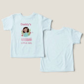 ダッドの小さな王女は可愛いTシャツを赤らめる (デザイン正面&裏面)