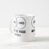 ダッドジョークの魔法が起こる場所 コーヒーマグカップ (正面左)