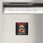 ダッドタックス 確認中 イソンのアライグマ クリスマス マグネット (インサイチュ (食洗機))