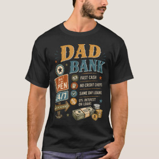 ダッドバンク 父の日 おもしろ ATM ダパパ 速金 Tシャツ