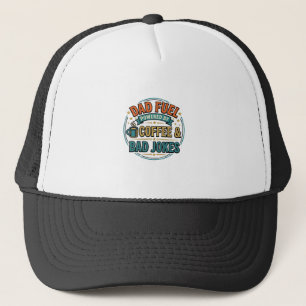 ダッドフュエル コーヒーと下手なジョーク ヴィンテージTシャツデザイン キャップ