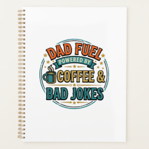 ダッドフューエル コーヒーと下手なジョーク ヴィンテージTシャツデザイン プランナー手帳
