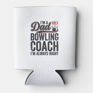 ダッド ボウリング コーチ いつも正しい ヴィンテージTシャツ デザイン 缶クーラー
