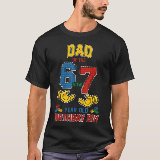 ダッド 67 メメ 生誕 7歳 ブロック Tシャツ (正面)