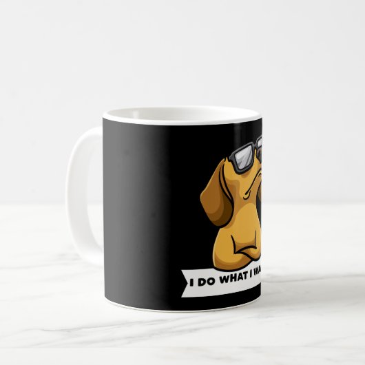 ダッハンおもしろいドグギフトおもしろいアイディア コーヒーマグカップ (正面左)