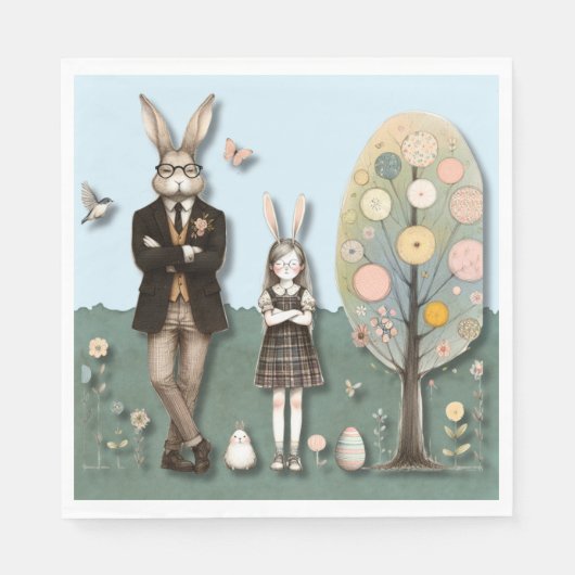 ダッパーイースターナプキンス スタンダードランチョンナプキン (正面)