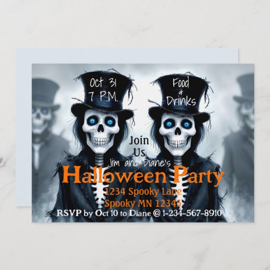 ダッパースピリッツ&フォーグバインド恐怖 招待状 (正面/裏面)