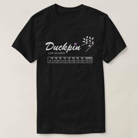 ダッパーソナライズされたクピンのラインスコア黒Tシャツ Tシャツ (デザイン正面)