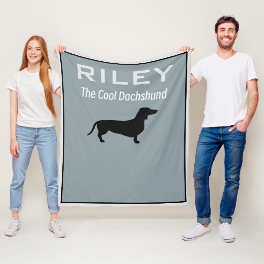 ダッパーソナライズされたシュントクールドキシーウィーナードッグ フリースブランケット (インサイチュ)