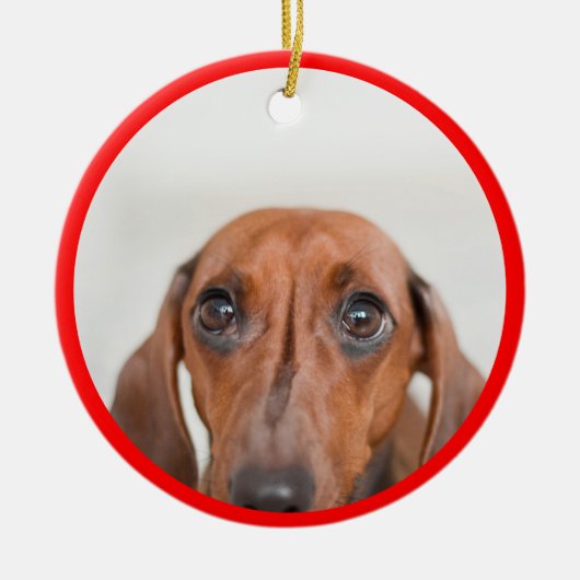 ダッパーソナライズされたシュント写真年 セラミックオーナメント (正面)