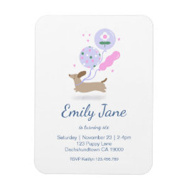 ダッパーソナライズされたシュント恋人バースデーパーティーピンク マグネット