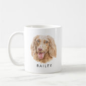 ダッパーソナライズされたシュント犬ラバーマグ コーヒーマグカップ (左)