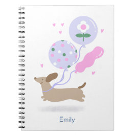 ダッパーソナライズされたシュント誕生日パーティー犬の恋人 ノートブック