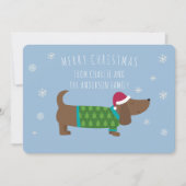 ダッパーソナライズされたシュント青マンガクリスマスカード シーズンカード (正面)