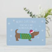 ダッパーソナライズされたシュント青マンガクリスマスカード シーズンカード (スタンド正面)