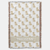 ダッパーソナライズされたシュント スローブランケット (正面縦)