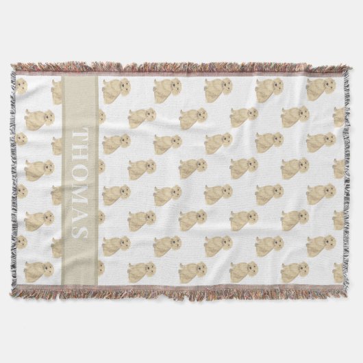 ダッパーソナライズされたシュント スローブランケット (正面)