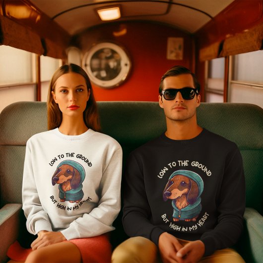 ダッパーソナライズされたシュント・ソーセージ犬ドキシーママ/パパ スウェットシャツ