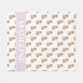 ダッパーソナライズされたシュント フリースブランケット (正面(横))