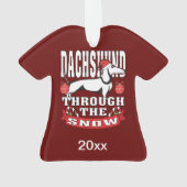 ダッパーソナライズされたシュンドザスノーホリデイ オーナメント (裏面)