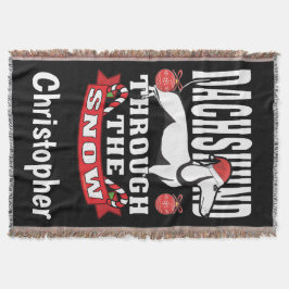 ダッパーソナライズされたシュンドザスノーホリデイ スローブランケット