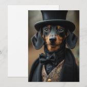 ダッパーダッシュンエレガントドの装ビクトリアン装 招待状 (正面/裏面)