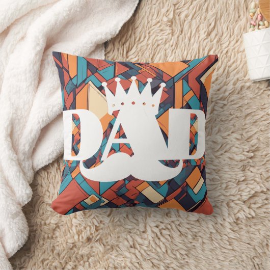 ダッパーパパの抽象芸術幾何学的装飾用クッション クッション (ブランケット)