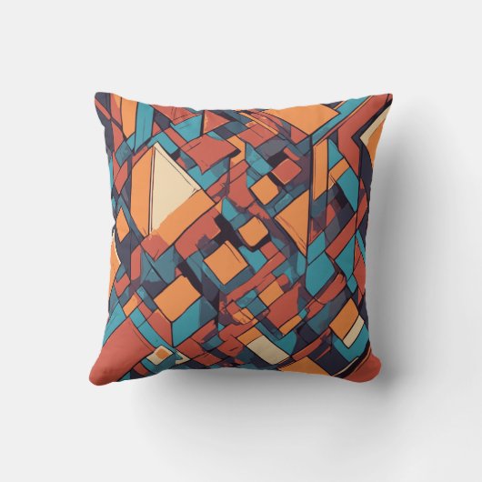 ダッパーパパの抽象芸術幾何学的装飾用クッション クッション (裏面)