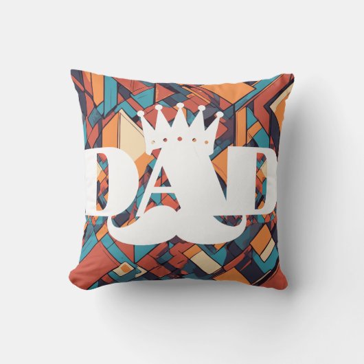 ダッパーパパの抽象芸術幾何学的装飾用クッション クッション (正面)