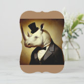 ダッパーライノセロスグリーティングカード カード (スタンド正面)