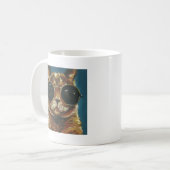 ダッパー動物 |サングラス子猫 コーヒーマグカップ (正面左)
