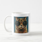 ダッパー動物 |サングラス子猫 コーヒーマグカップ (左)