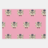 ダッパー猫 ラッピングペーパーシート (正面2)