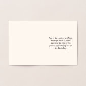 ダッパー金箔「ハッピーバースデー!」 カード (内部)