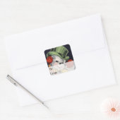 ダッパー雪だるまヴィンテージクリスマスギフトラベル スクエアシール (封筒)