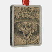 ダッパー骨格(Calavera Catrina) (エレガントスカル) メタルオーナメント (右)